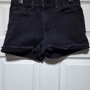 Denizen from Levi's womens 11 black hi rise shortie stretchy denim shorts